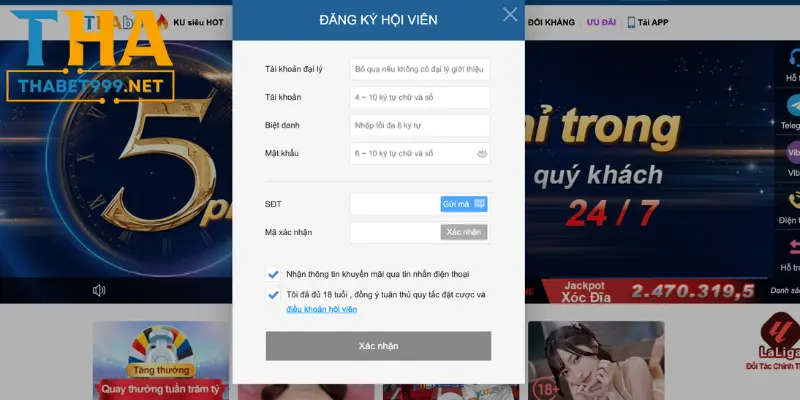 Đăng Ký Thabet Nhanh Chóng - Dễ Dàng - Miễn Phí! 1 Đăng ký thabet